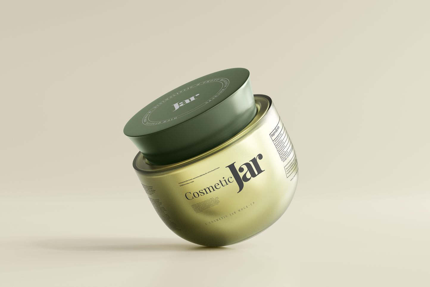 Glass Cosmetic Jar Mockups