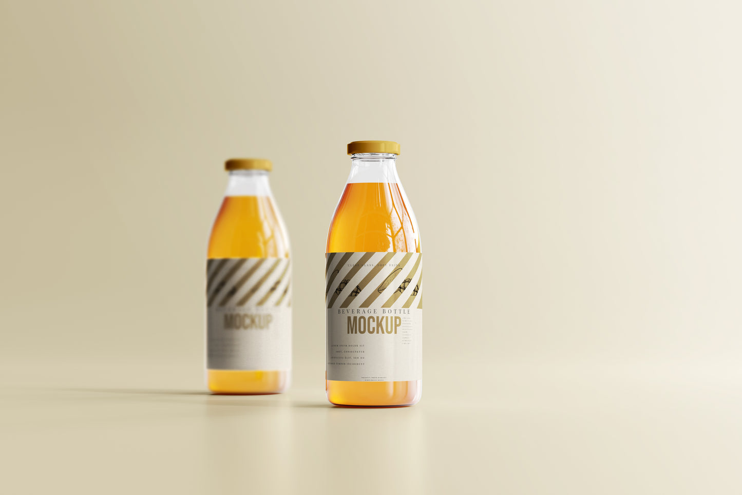 Soft Drink Glass Beverage Bottle Mockups