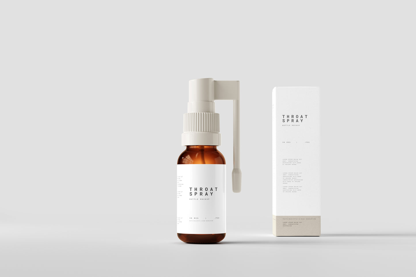 Throat Spray Pump Bottle Mock-Up