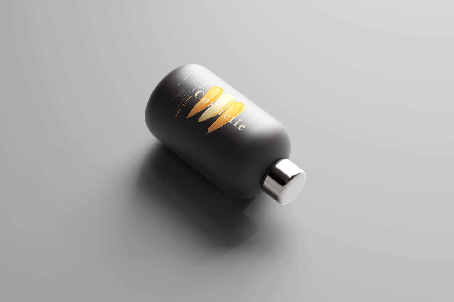 Dark Color Plastic Cosmetic Packaging Bottle Mockup
