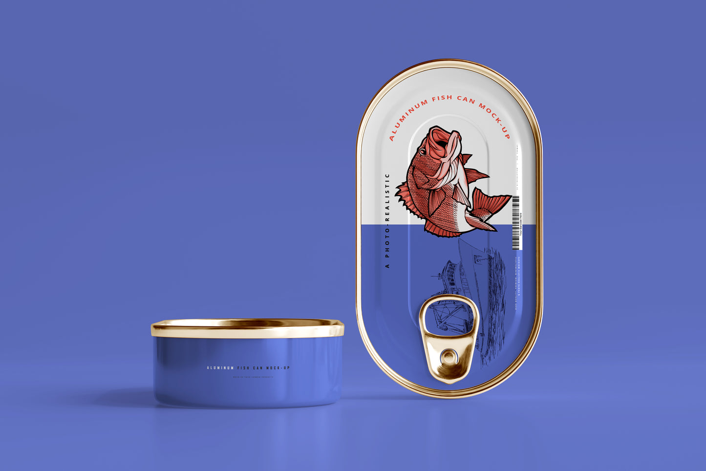 Aluminum Fish Can Mockup