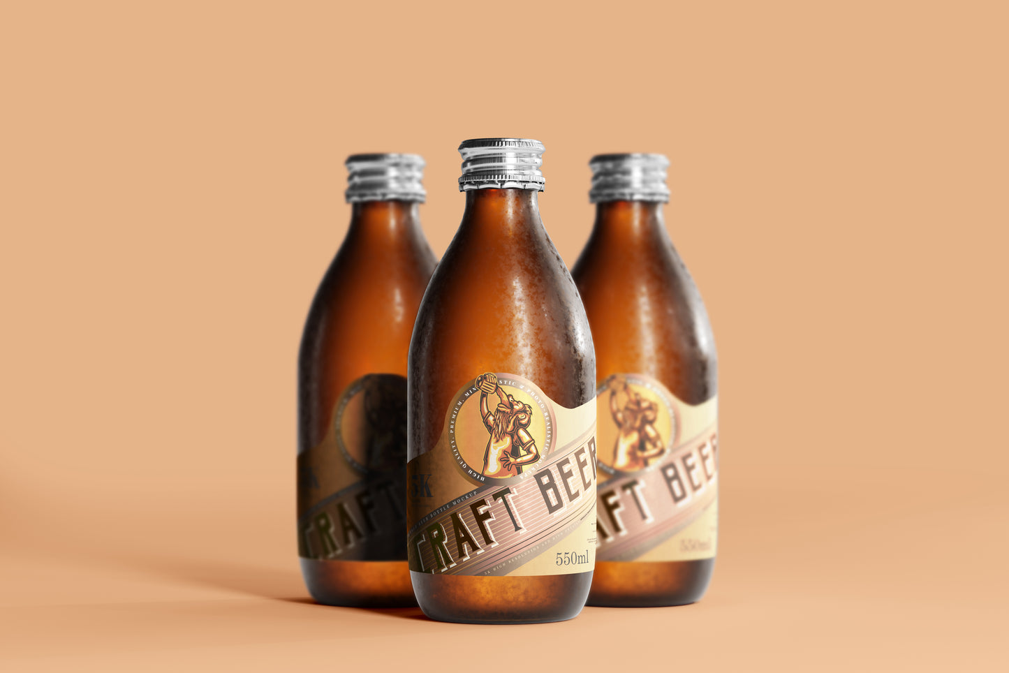 Cold Beer Bottle Mockups