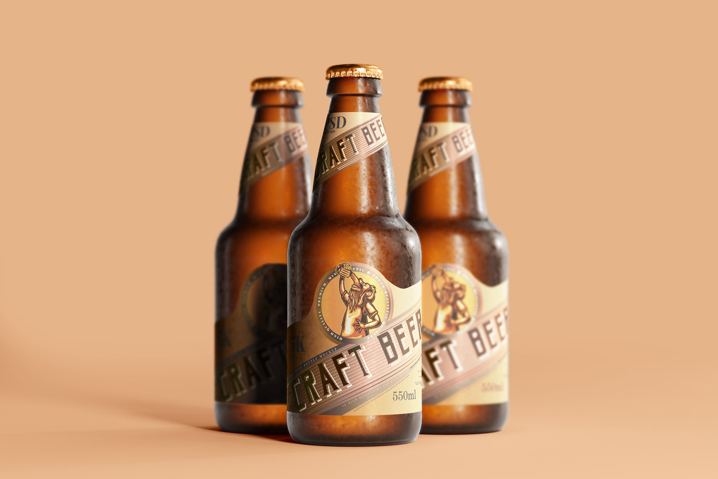 Cold Beer Bottle Mockups