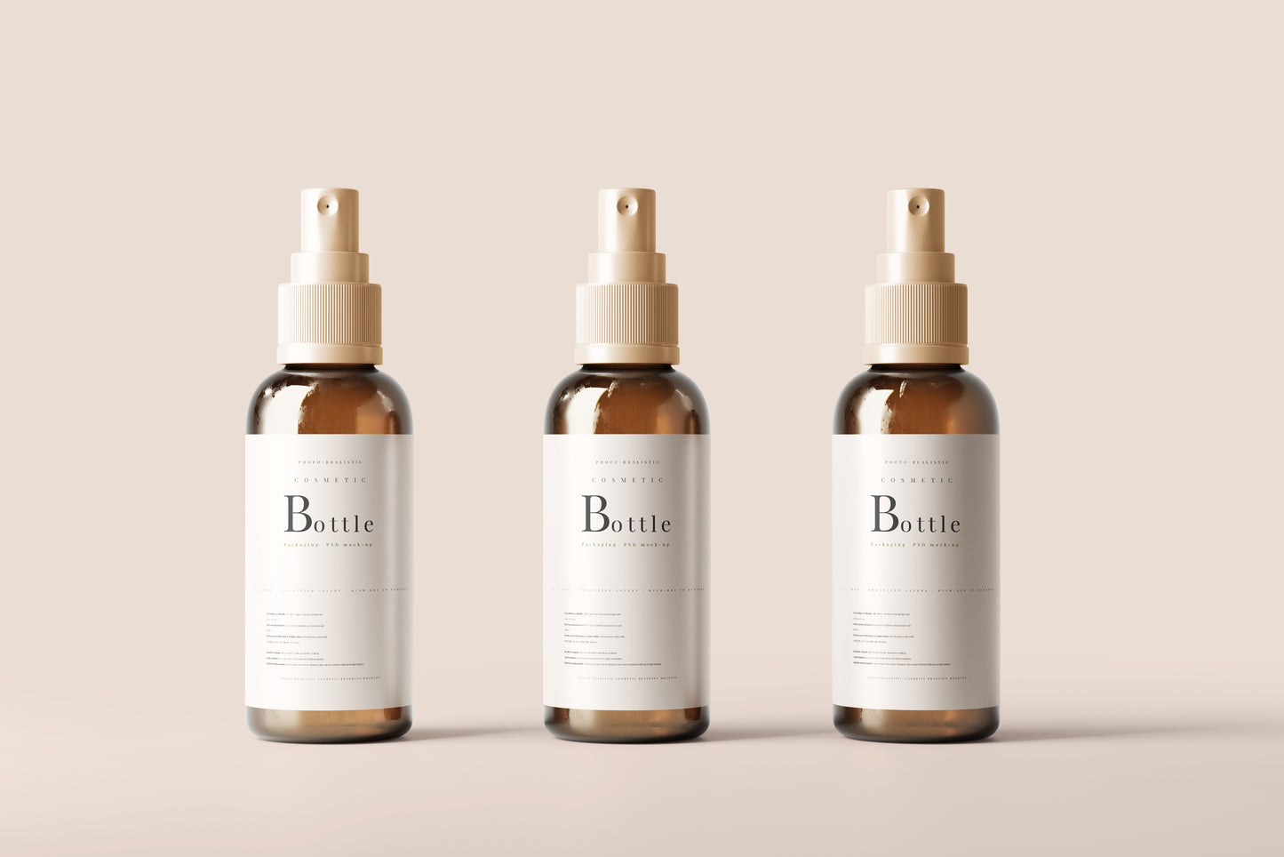 Amber Bottle Mockup