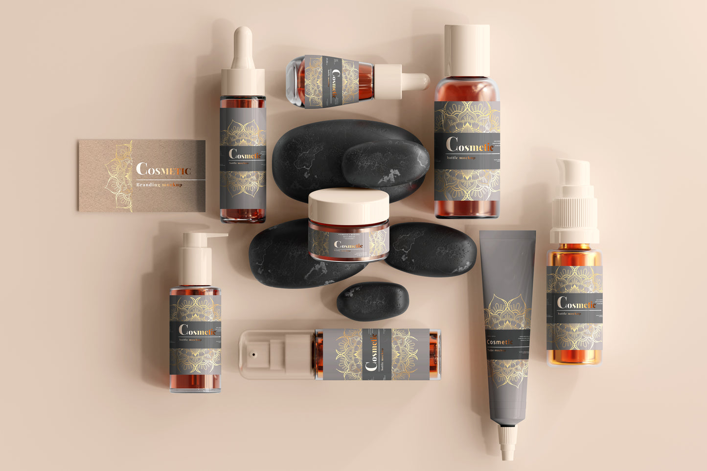 Cosmetic Branding Mockup Scenes