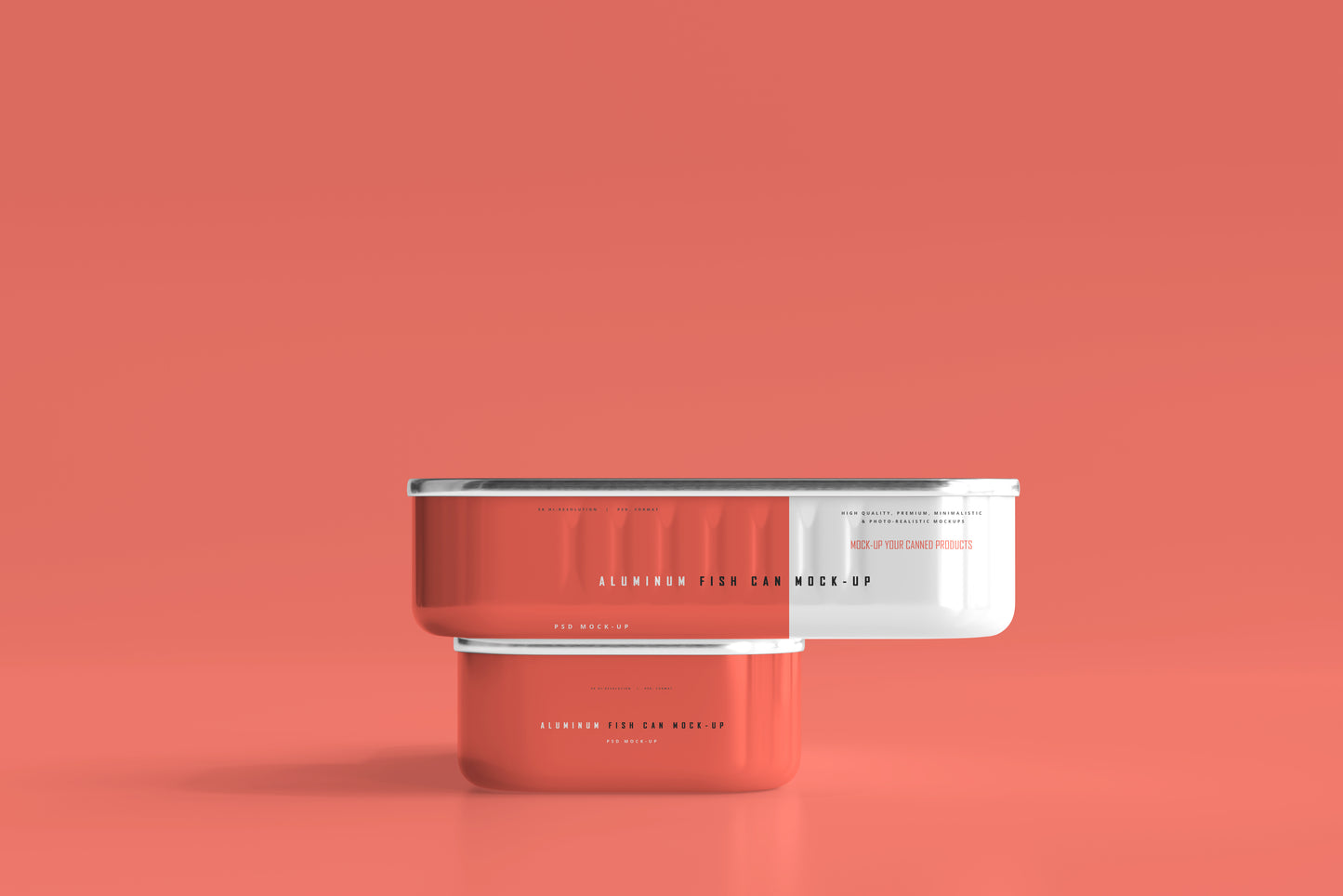 Aluminum Fish Can Mockup
