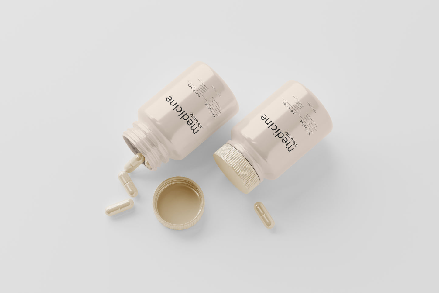 Capsules Bottle Mockups