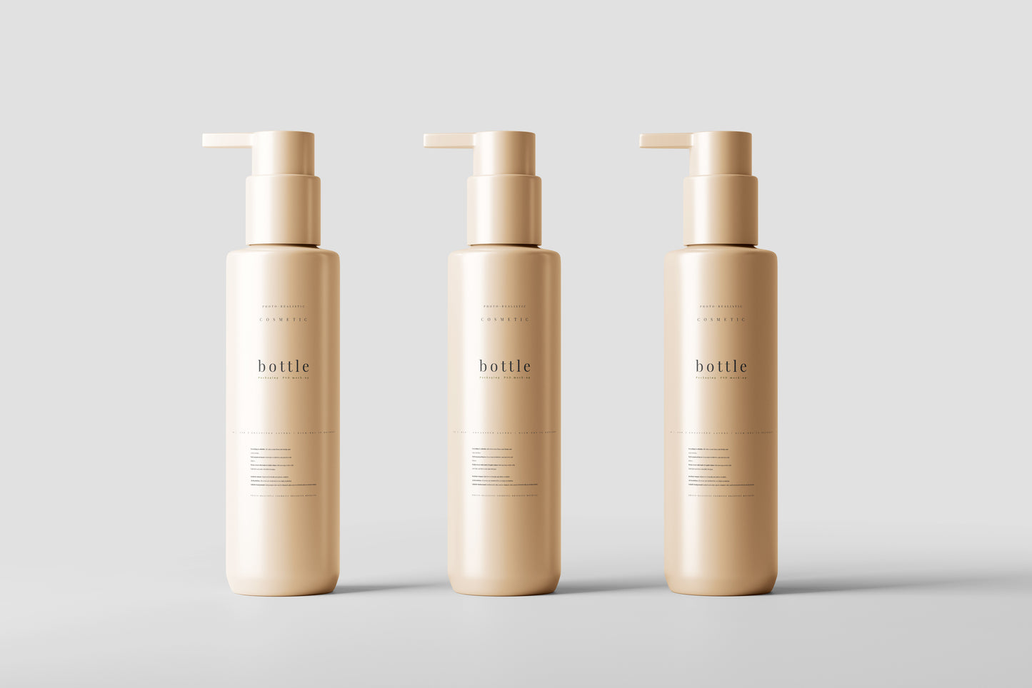 Slim Plastic Pump Dispenser Bottle Mockup