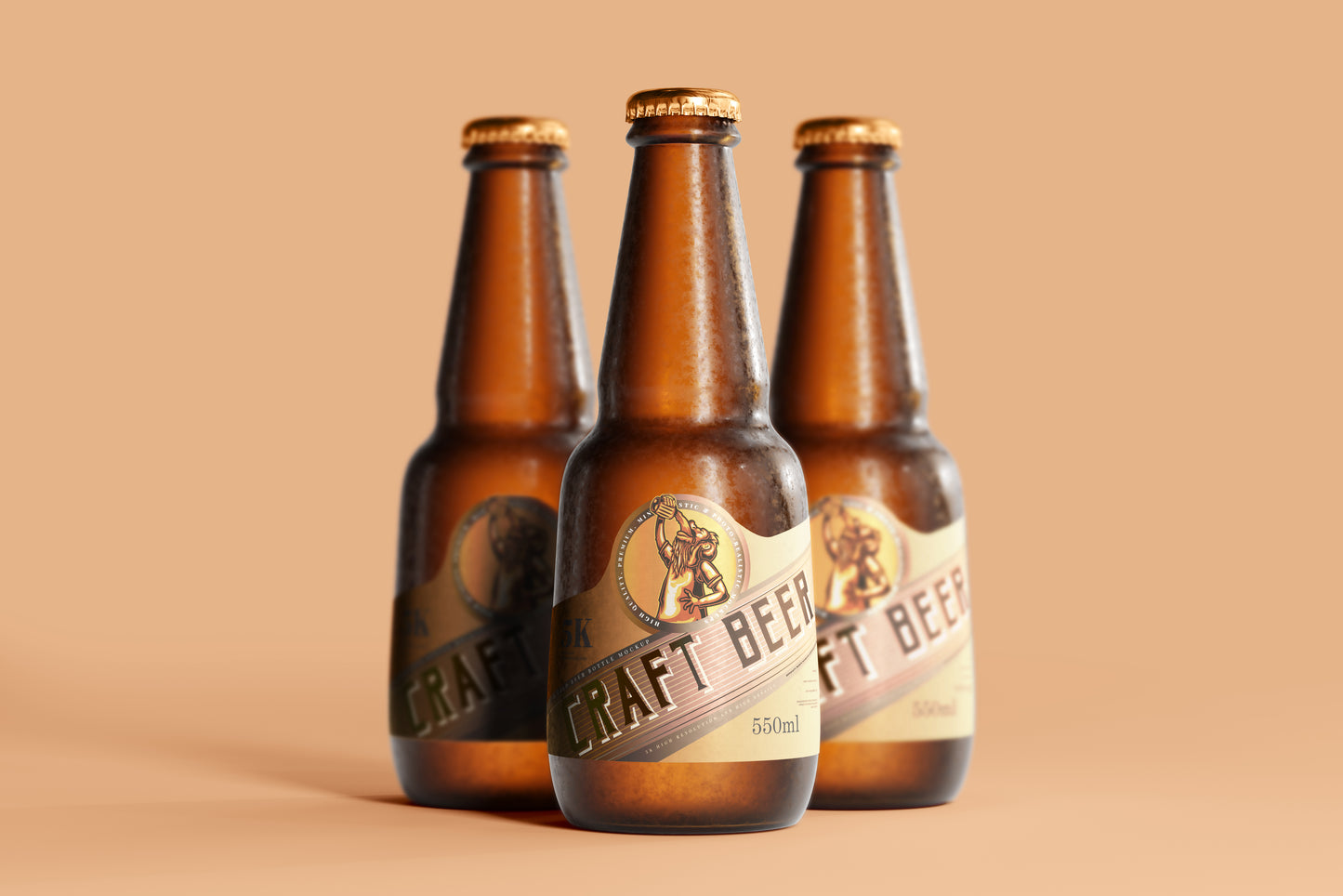 Cold Beer Bottle Mockups