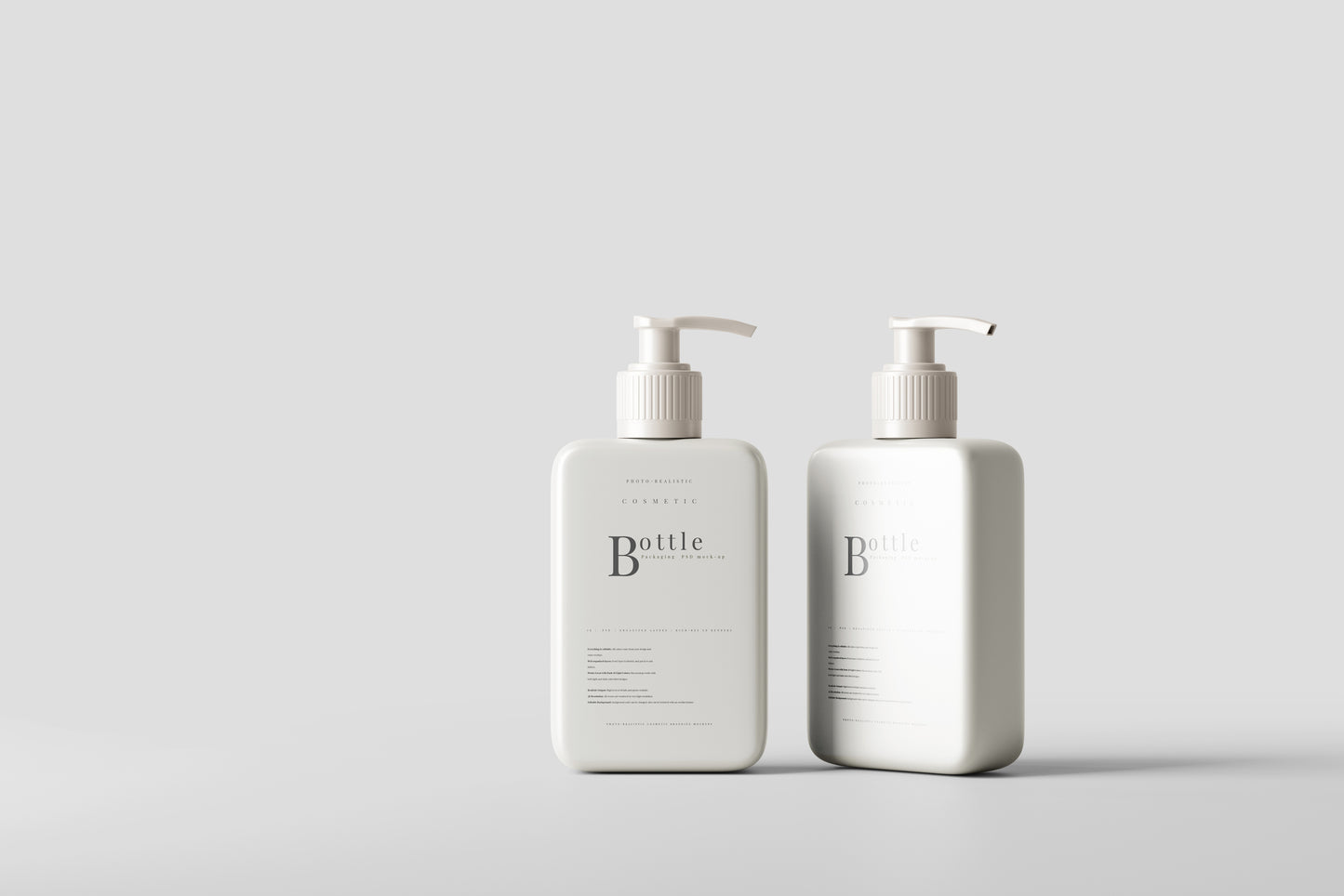 Square Pump Bottle Mockup