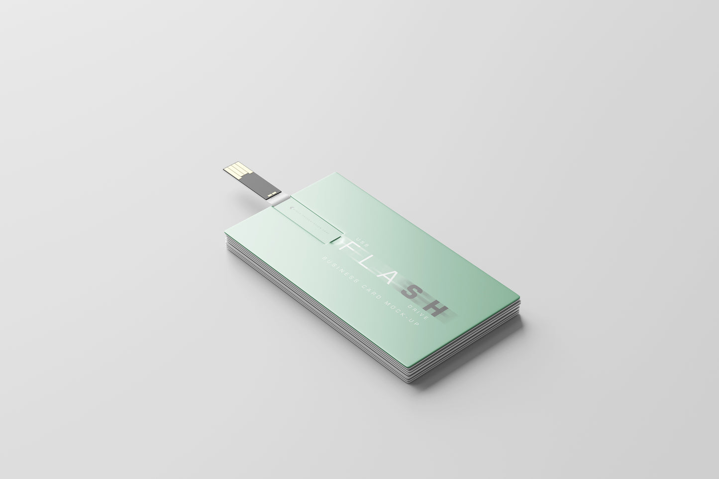 USB Flash Drive Business Card Mockup