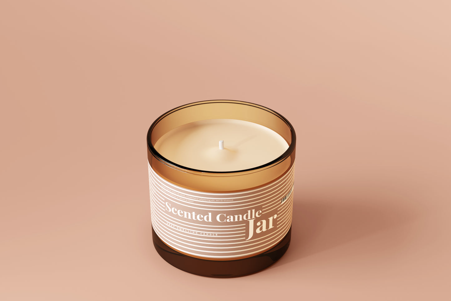 Amber Glass Candle Jar Mockups