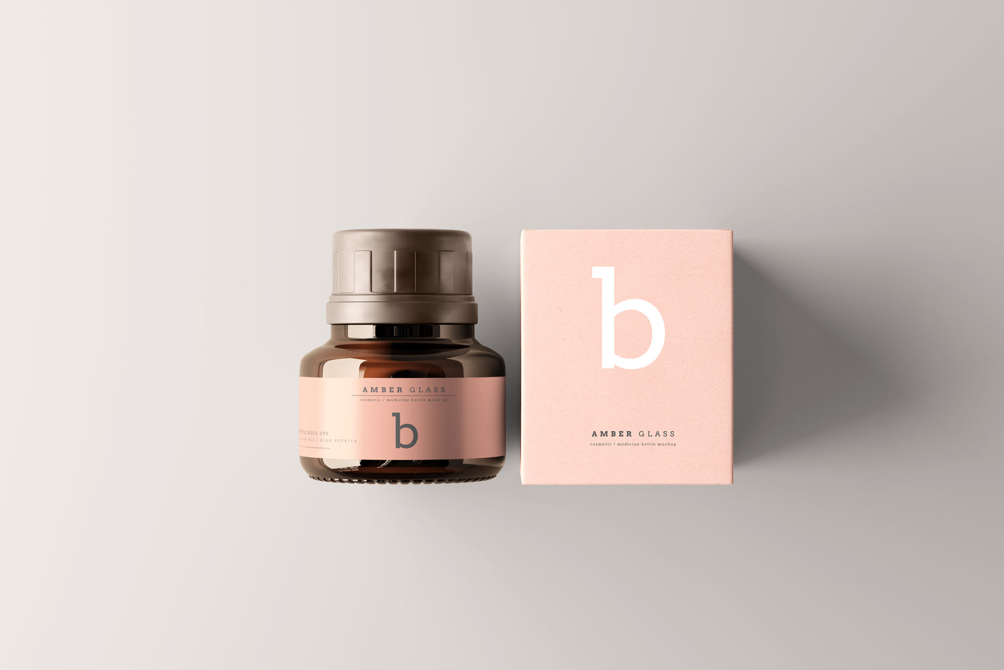 Amber Glass Bottle Mockups