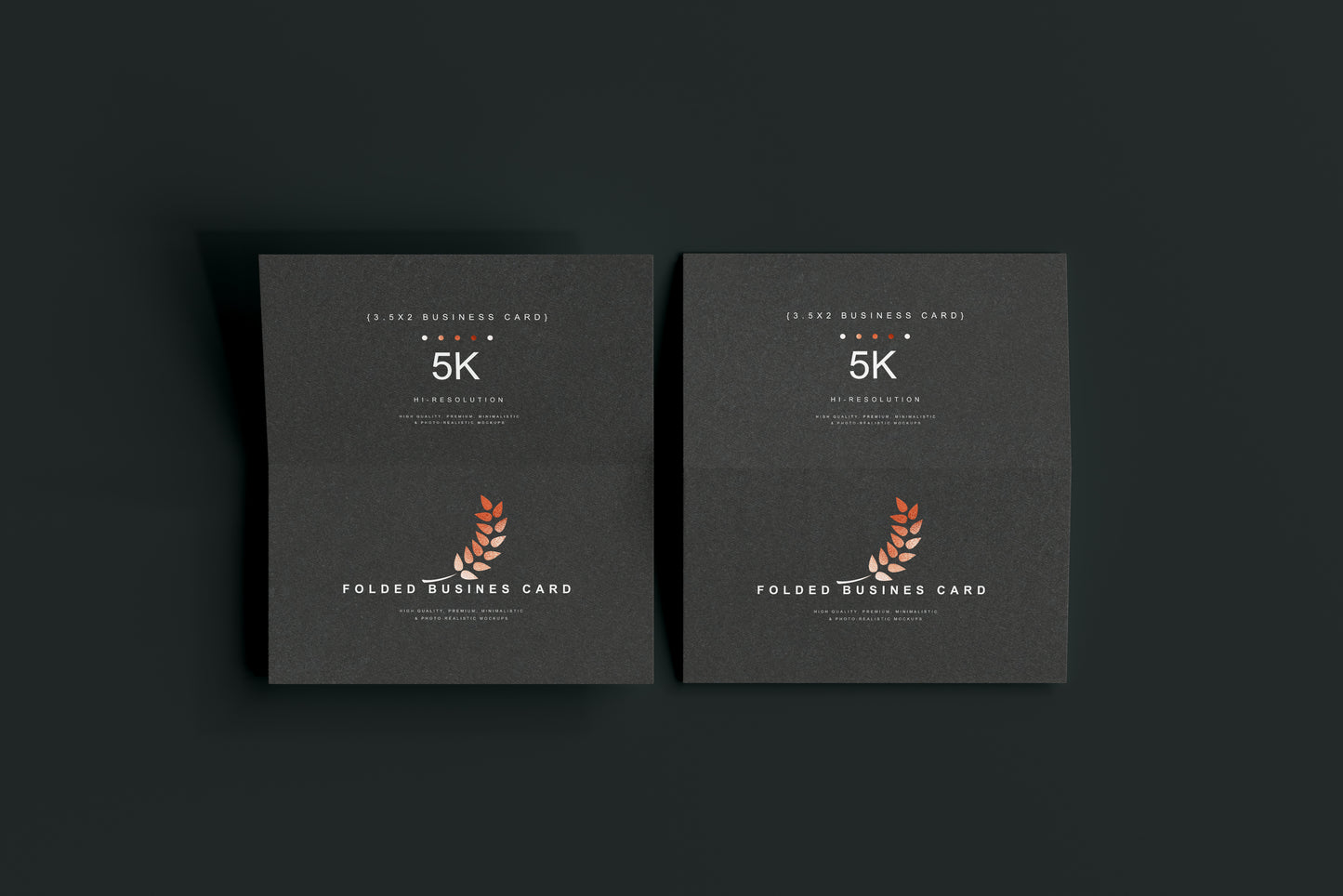Folded Business Card Mockups