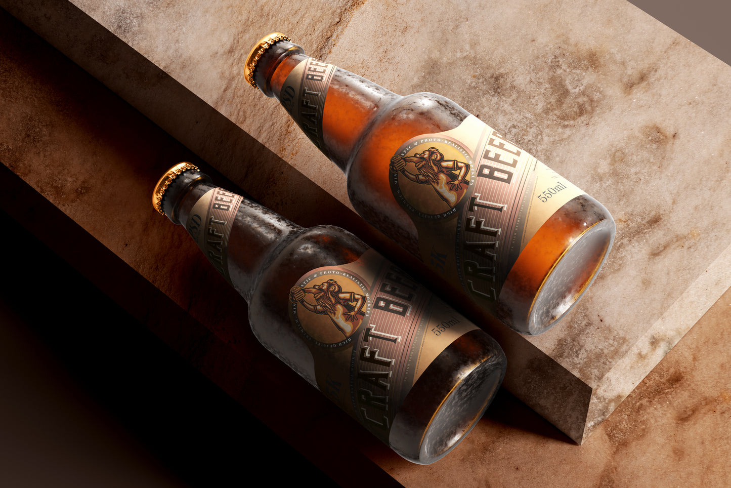 Cold Beer Bottle Mockups