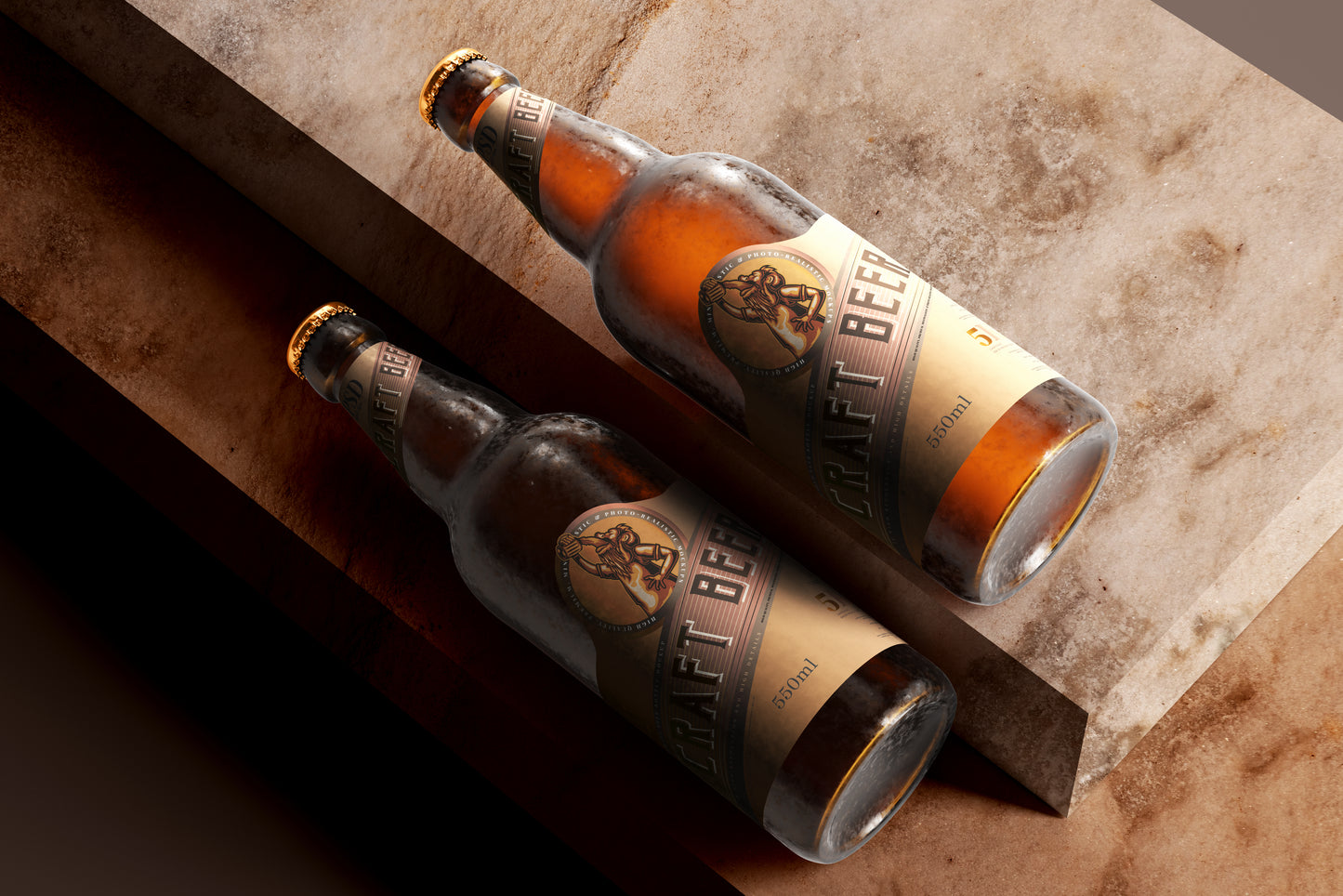 Cold Beer Bottle Mockups