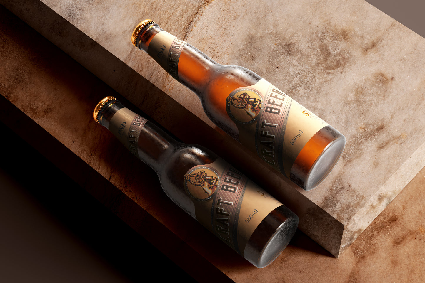 Cold Beer Bottle Mockups