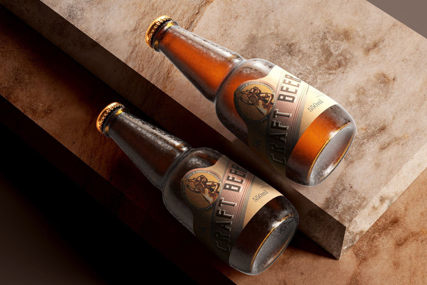 Cold Beer Bottle Mockups