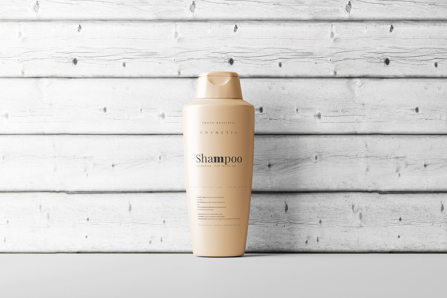 Plastic Shampoo Bottle Mockup