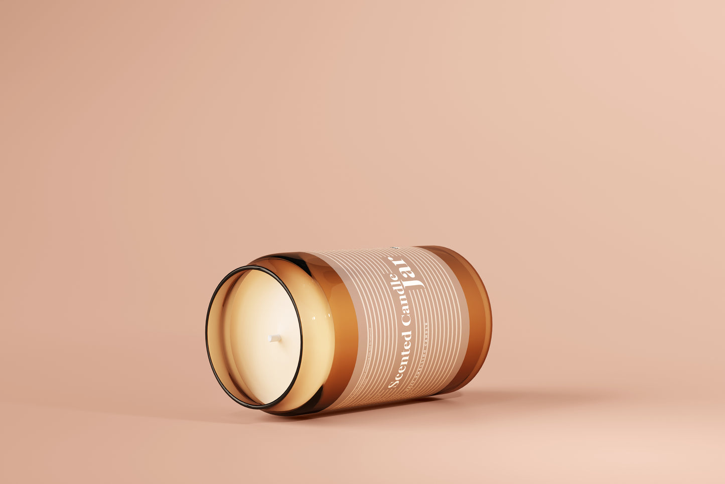 Amber Glass Candle Jar Mockups