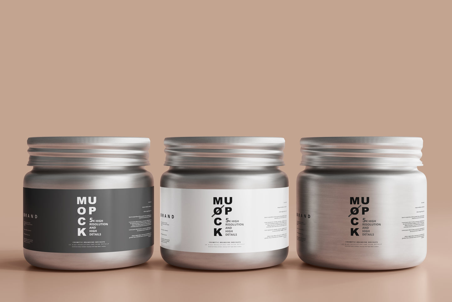 Aluminum Cosmetic Jar Mockup