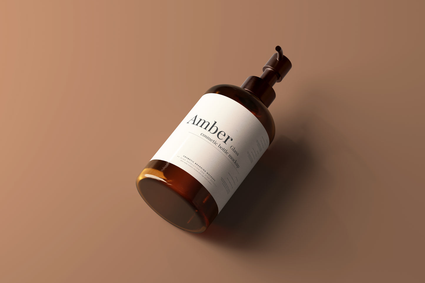 Amber Glass Pump Bottle Mockups