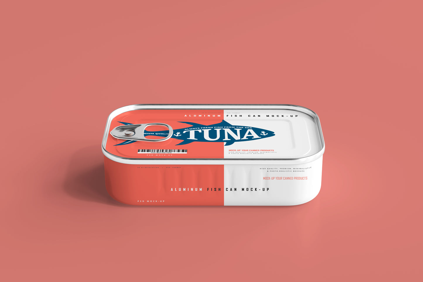 Aluminum Fish Can Mockup