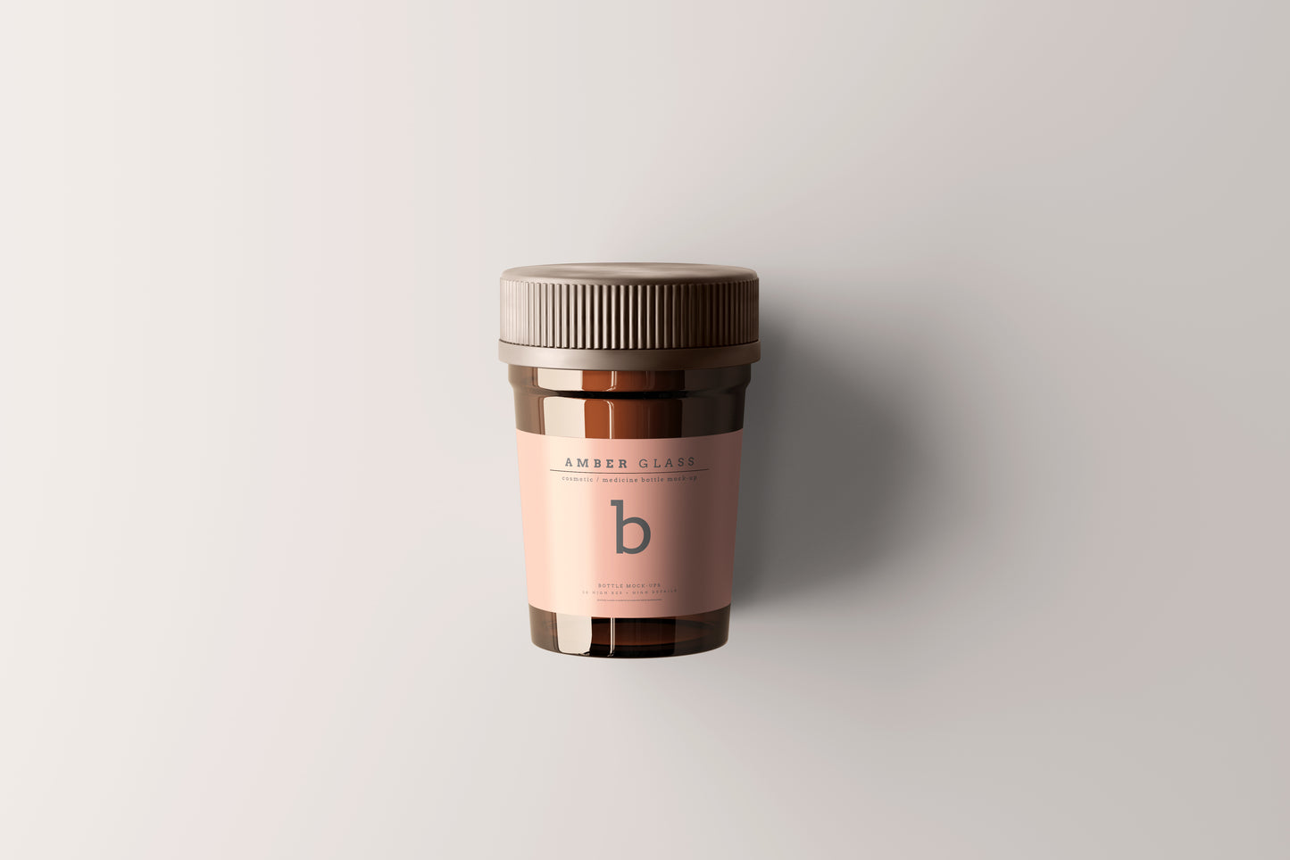 Amber Glass Pills Bottle Mockups
