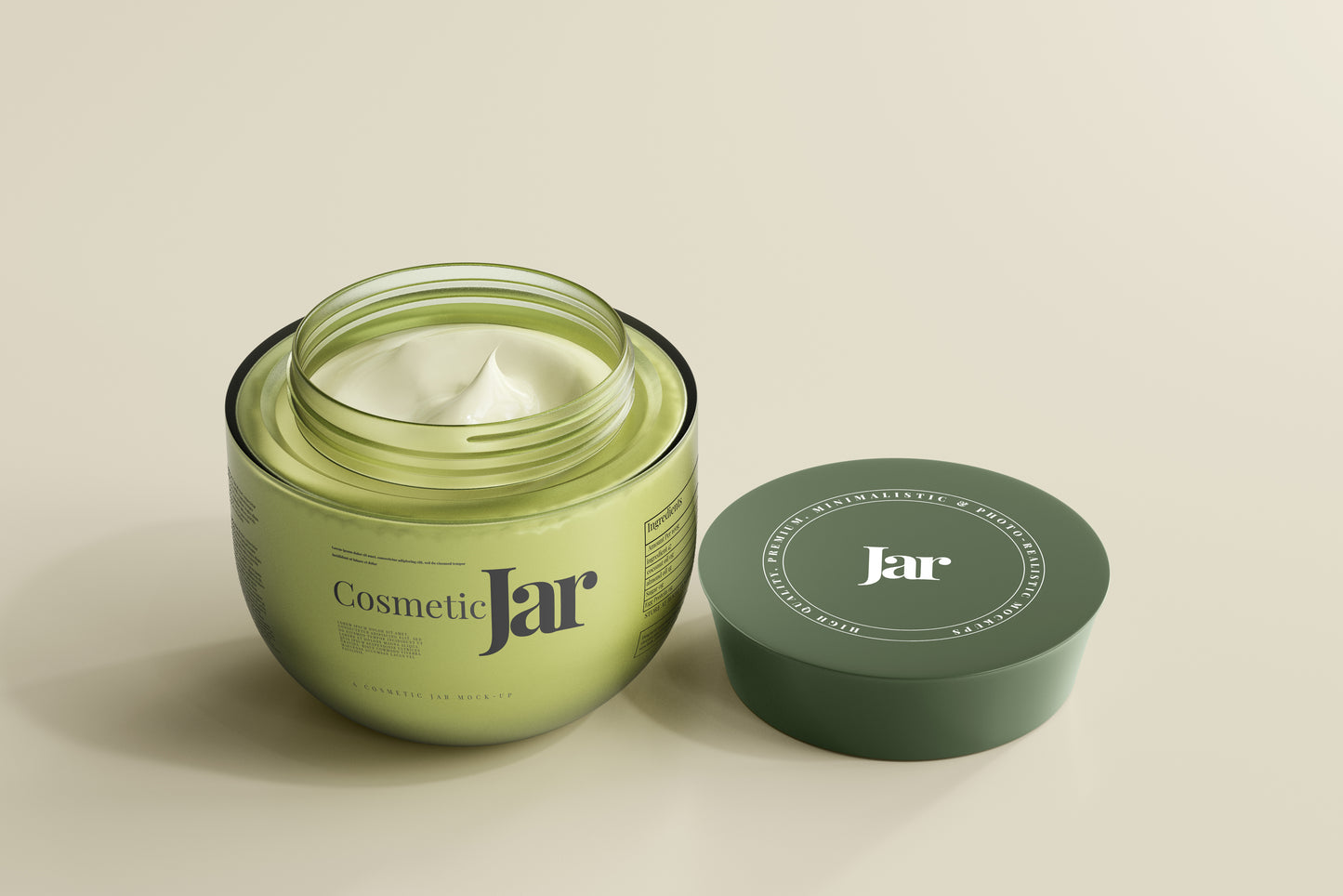 Glass Cosmetic Jar Mockups