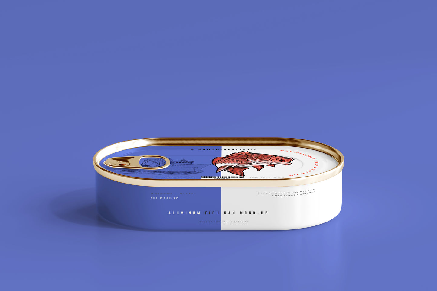 Aluminum Fish Can Mockup