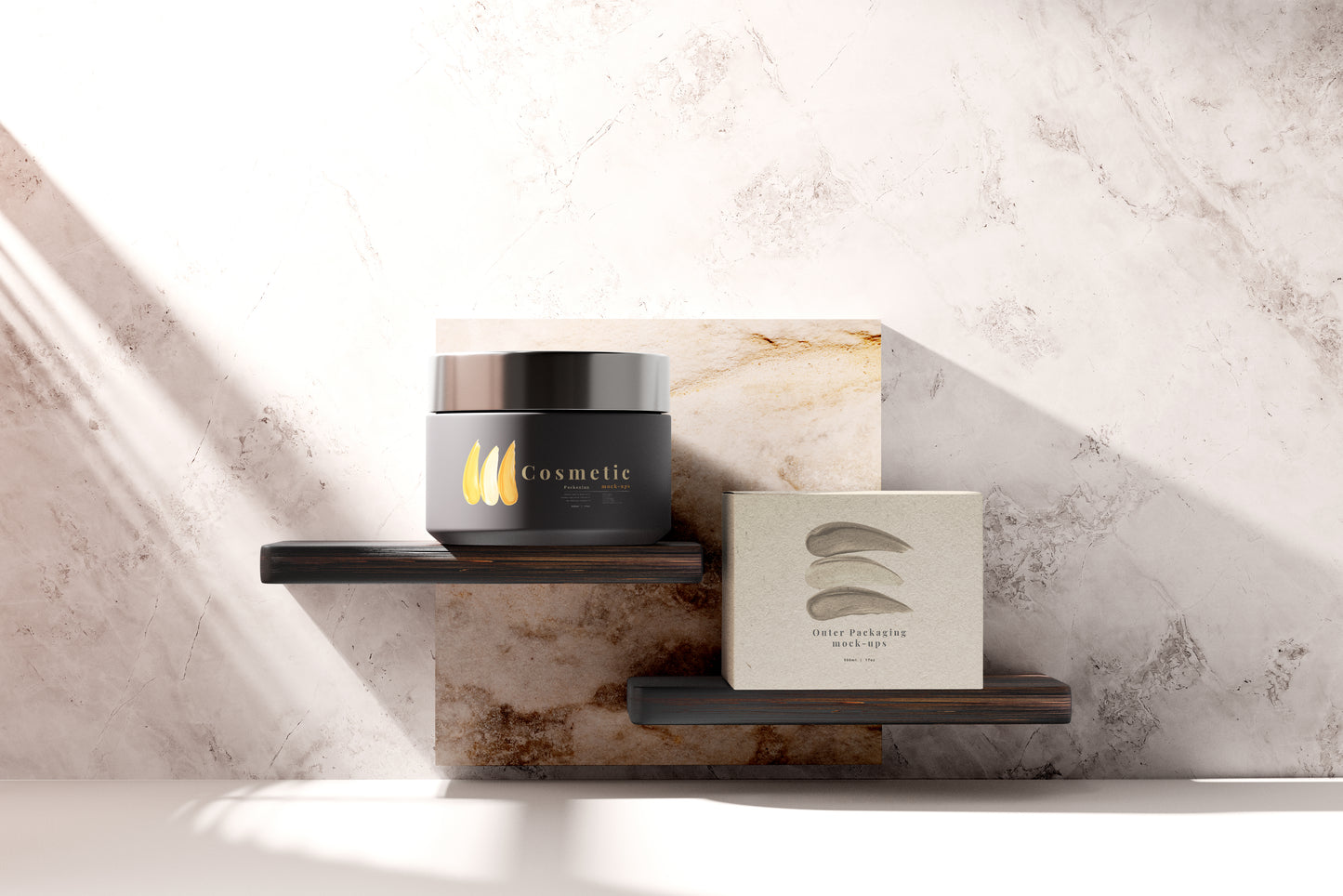 Dark Color Plastic Jar Mockup