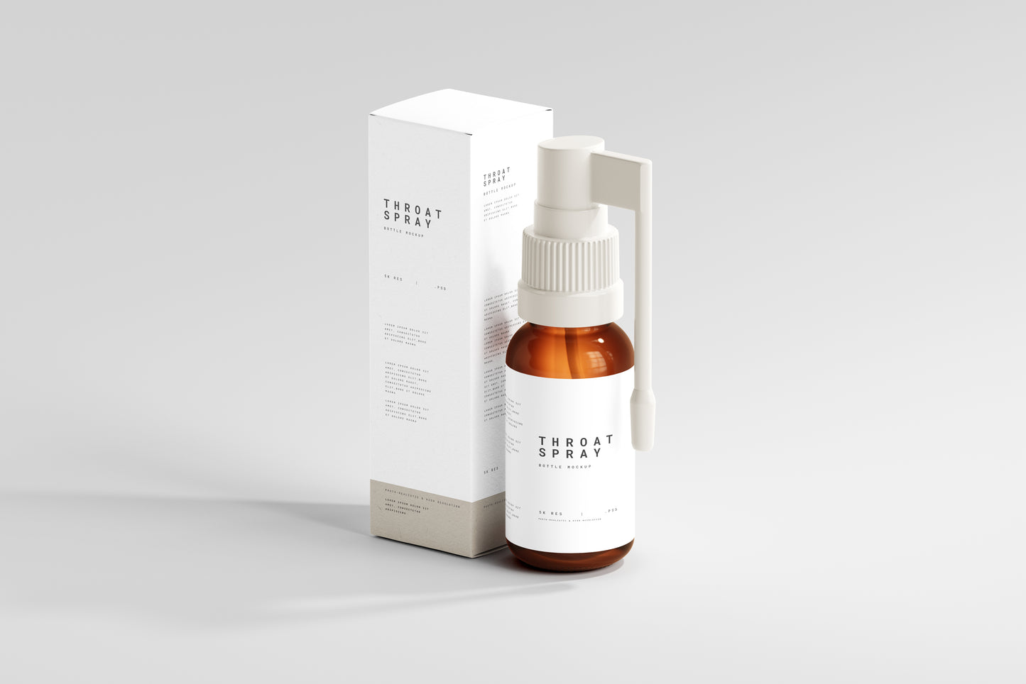 Throat Spray Pump Bottle Mock-Up