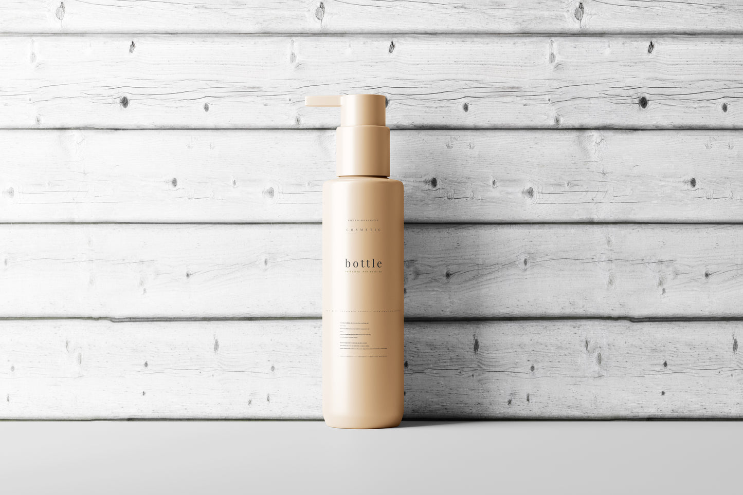 Slim Plastic Pump Dispenser Bottle Mockup