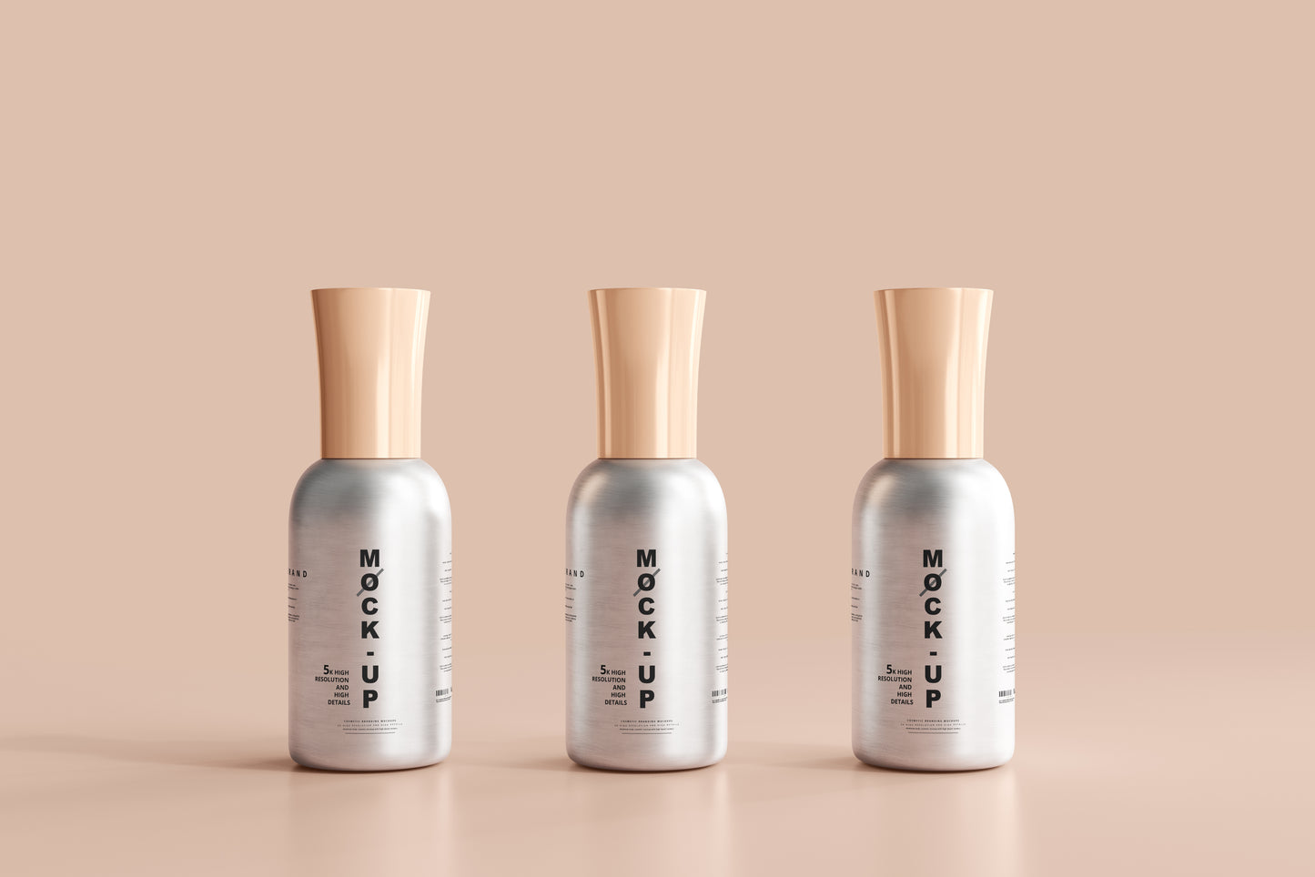 Aluminum Body Nail Polish Bottle Mockup