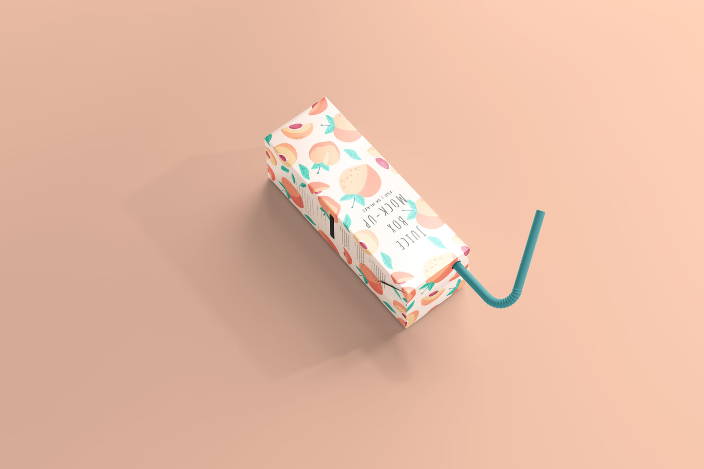 Juice Packet Carton Box Mockup