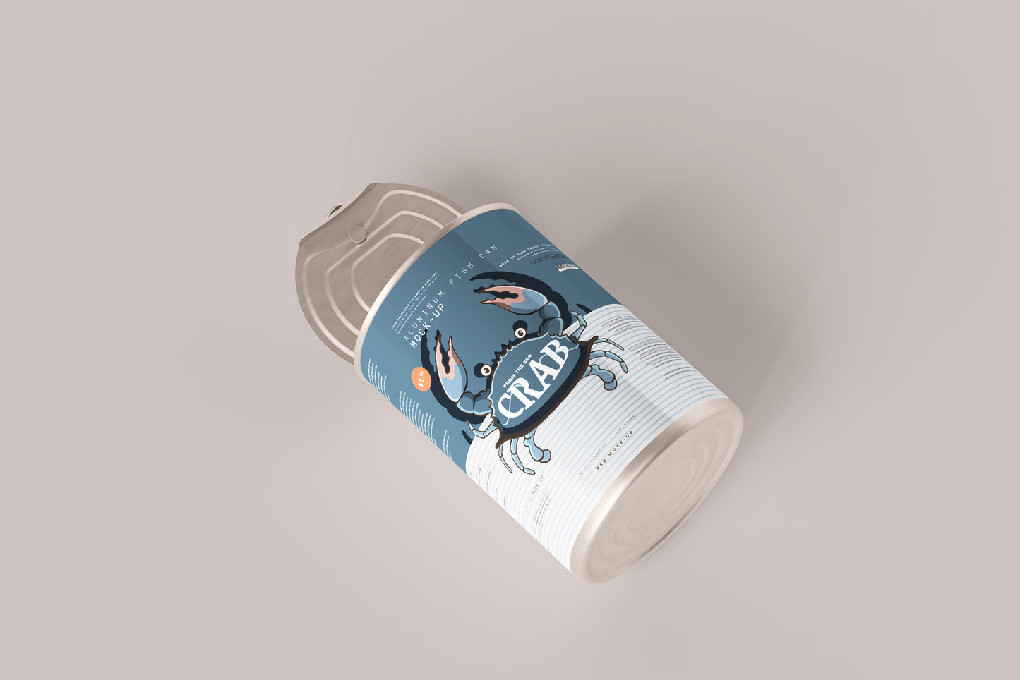 Easy Open Large Food Can Mockup
