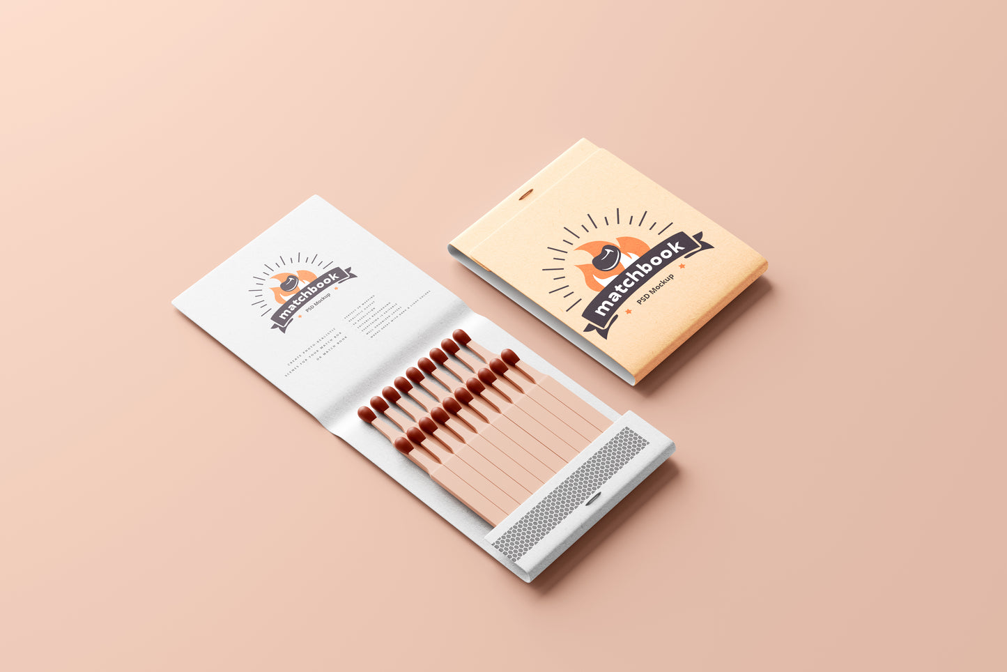 Paper Matchbox & Matchbook Mockups
