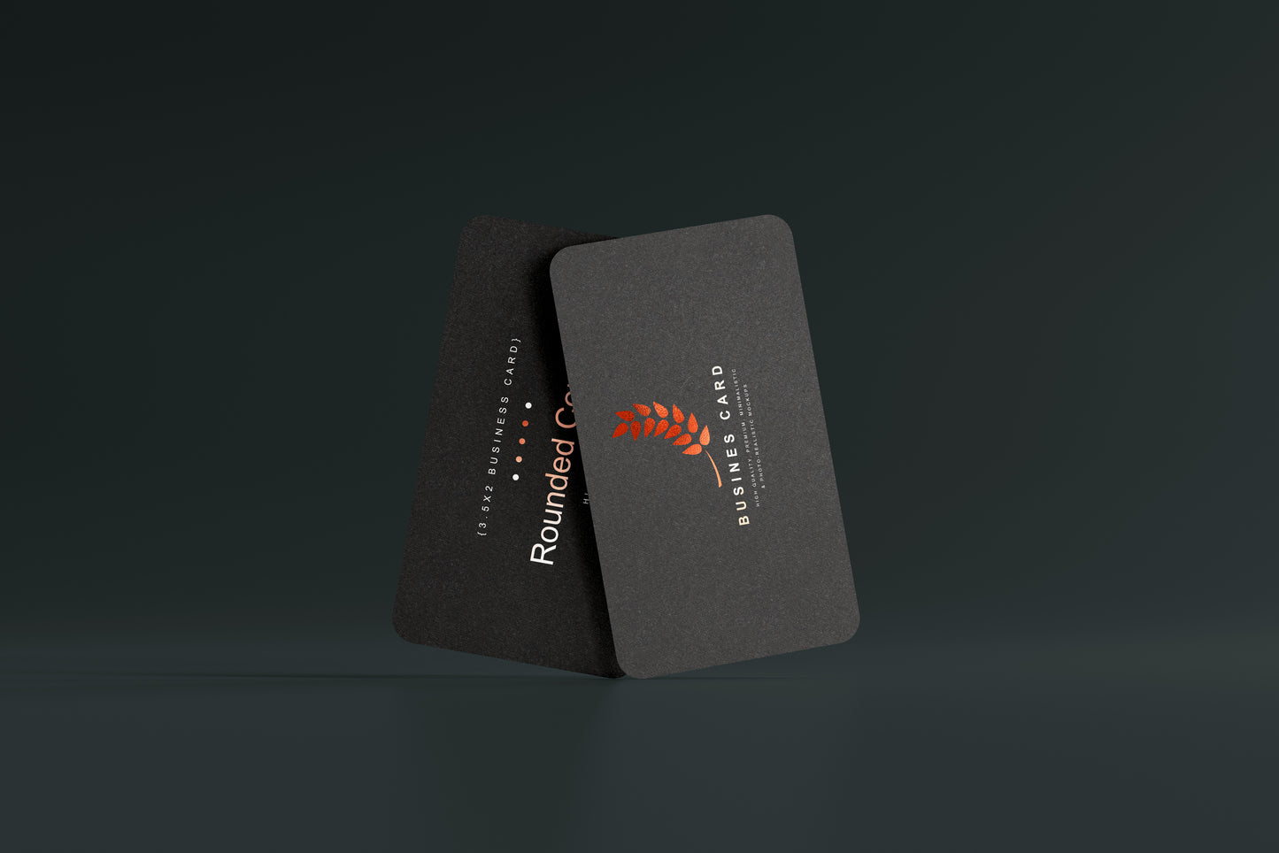 Rounded Corner Business Card Mockups