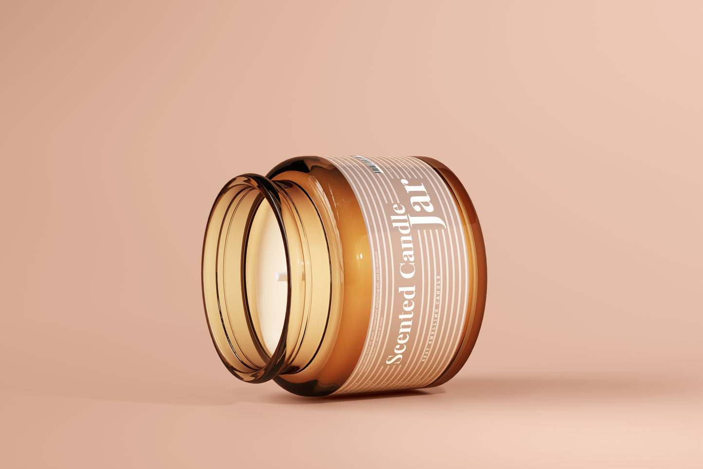 Amber Glass Candle Jar Mockups