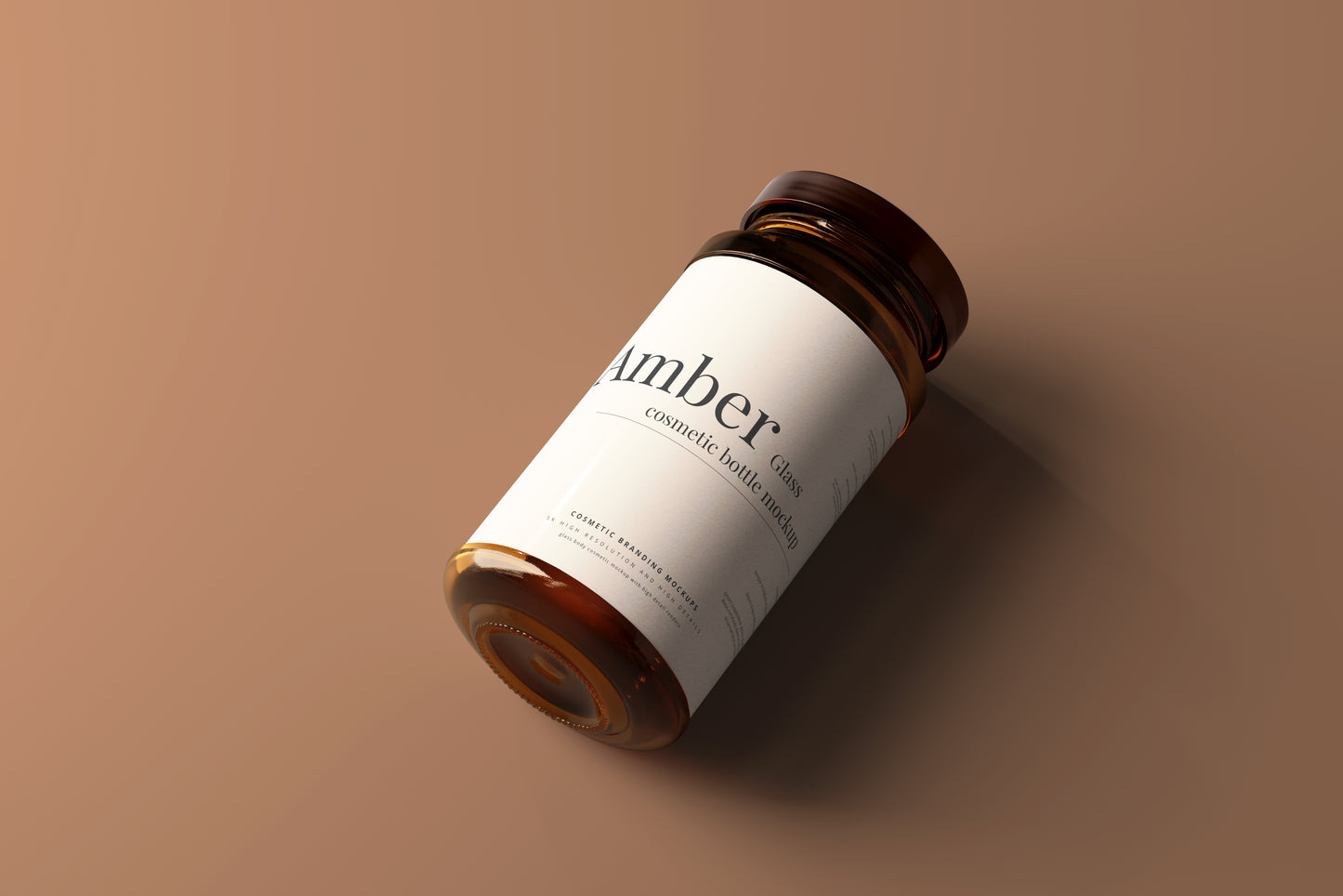Amber Glass Jar Mockups