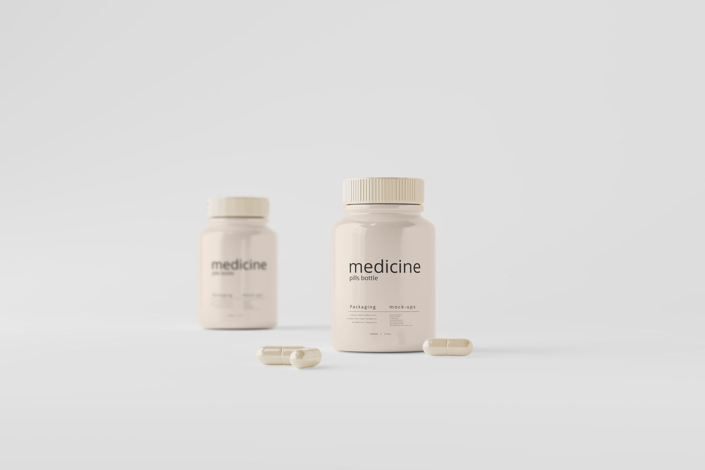 Capsules Bottle Mockups