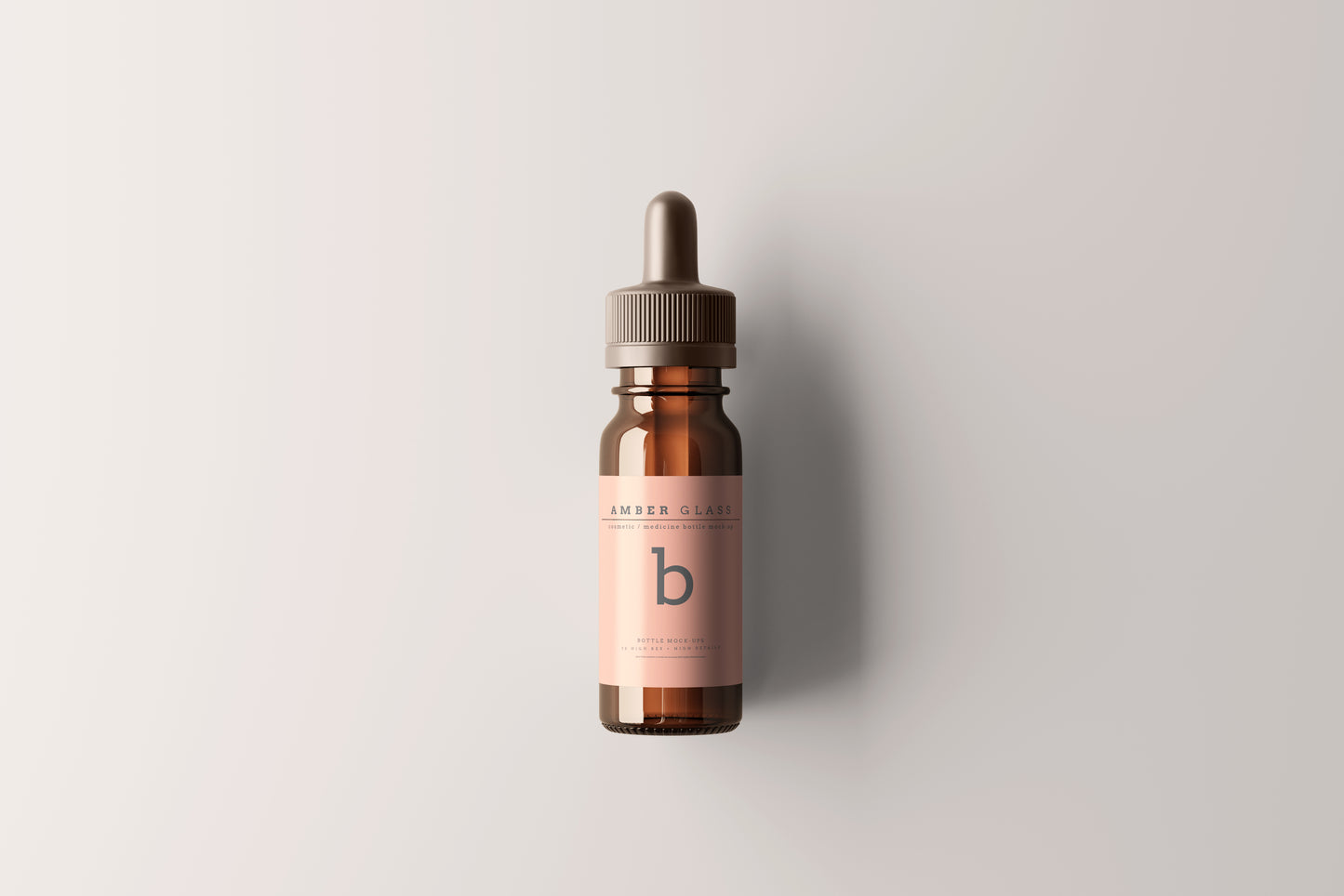 Amber Glass Dropper Bottle Mockups
