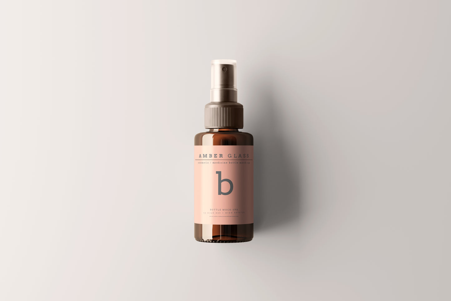 Amber Glass Spray Bottles Mockups