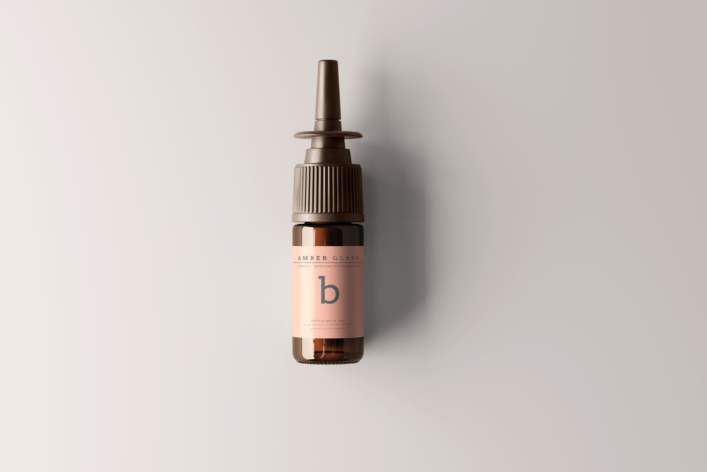 Amber Glass Nasal Spray Bottle Mockups