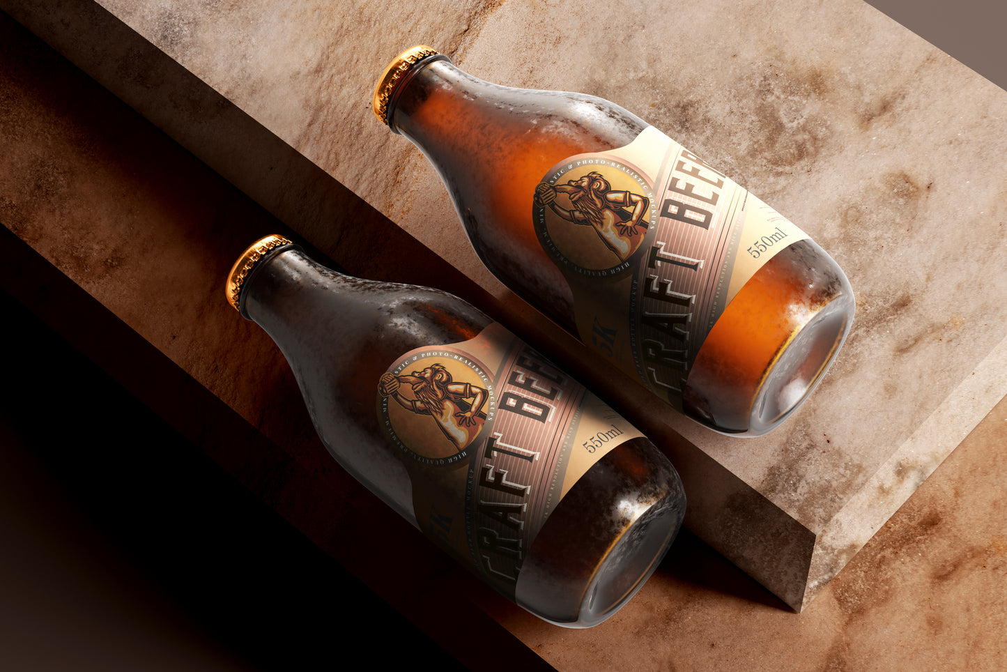Cold Beer Bottle Mockups