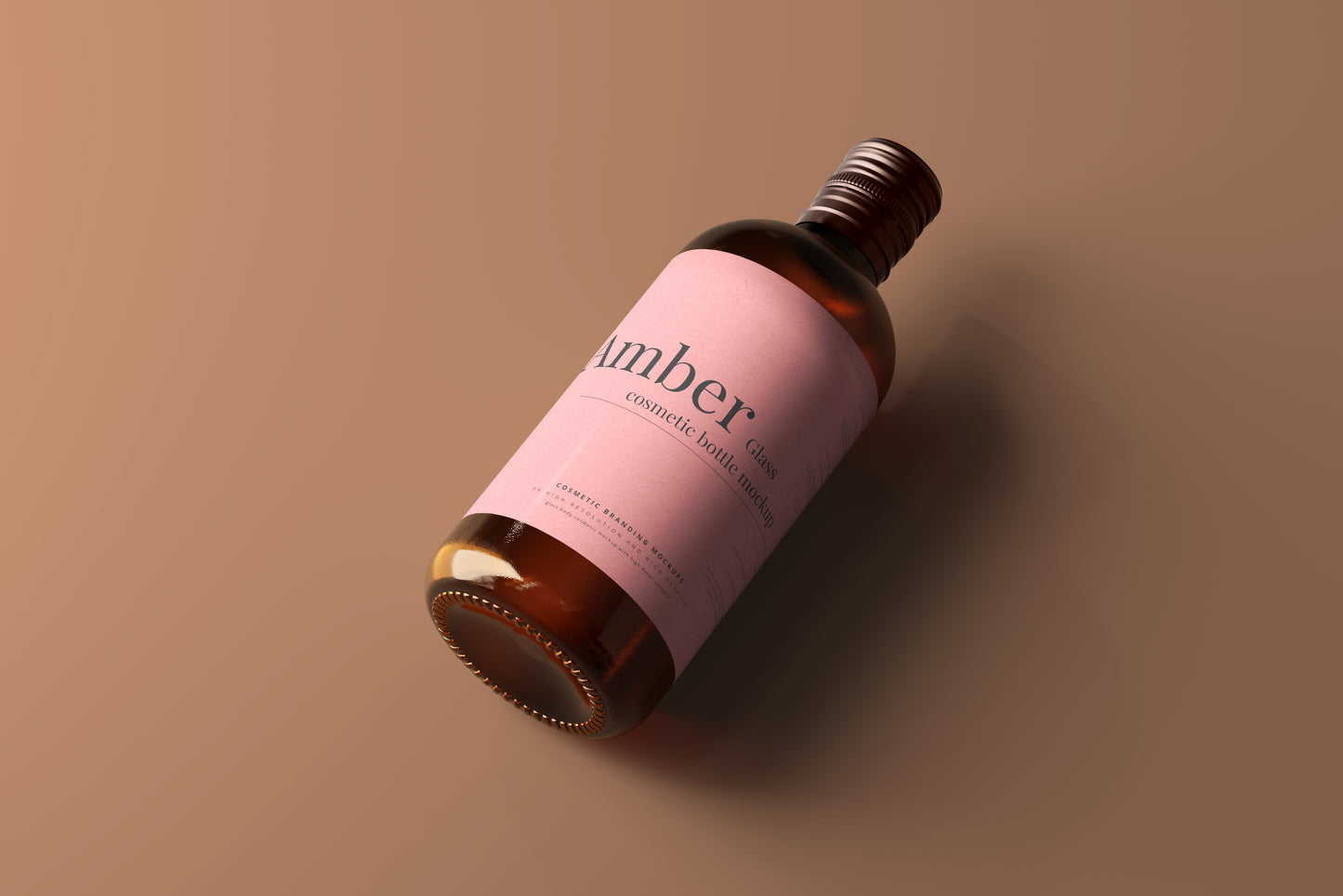 Amber Glass Bottle Mockups