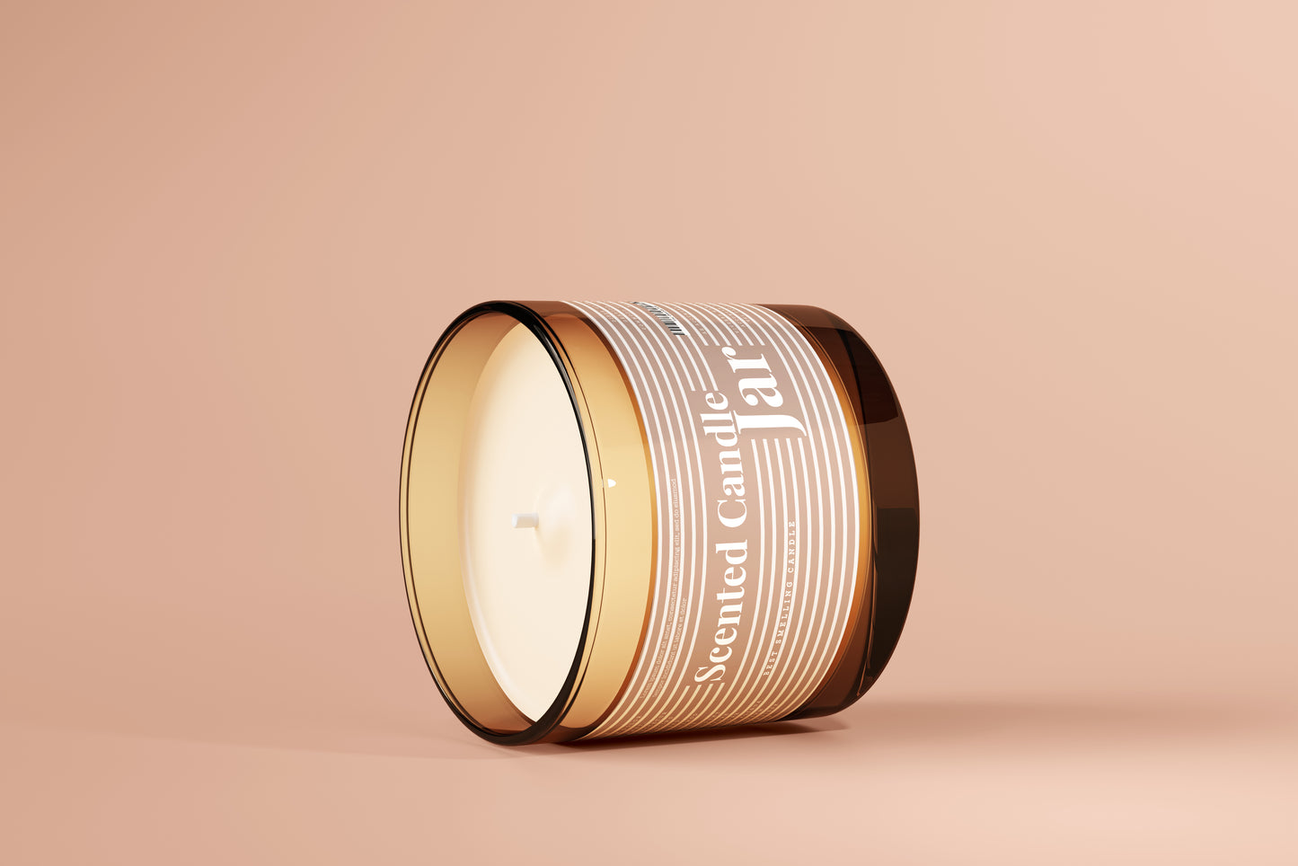 Amber Glass Candle Jar Mockups