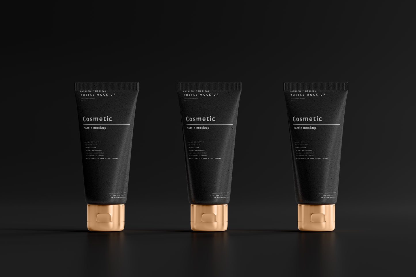 Dark Cosmetic Branding Mockup Bundle