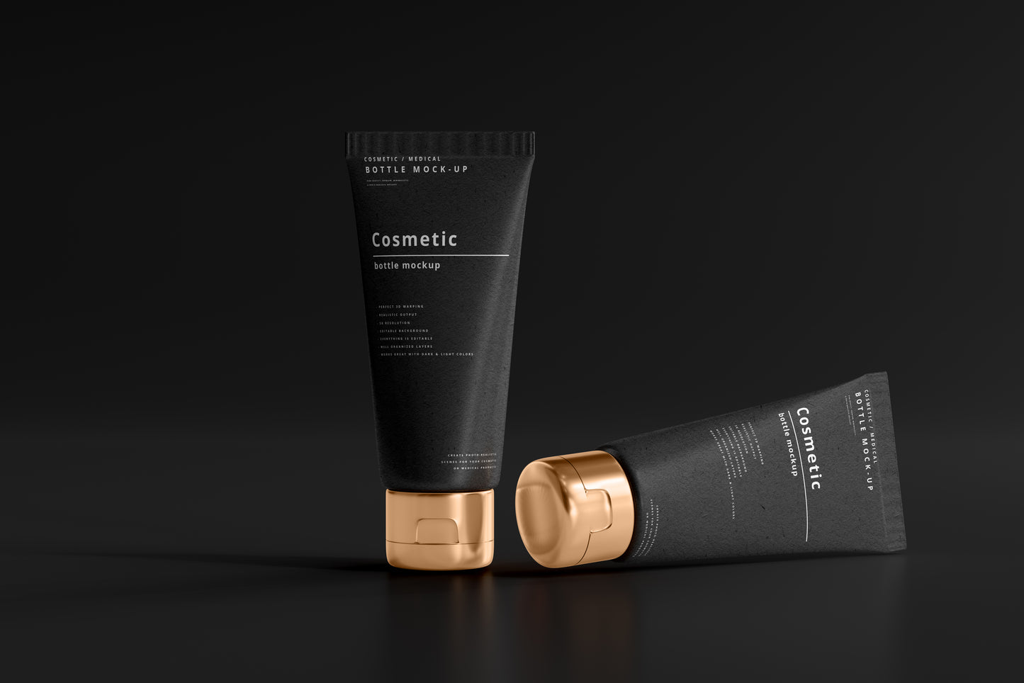 Dark Cosmetic Branding Mockup Bundle