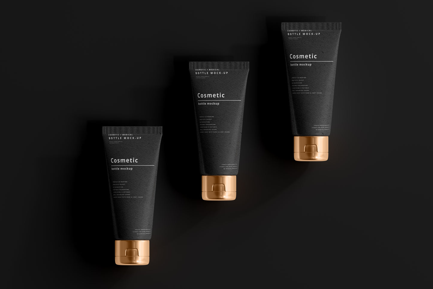 Dark Cosmetic Branding Mockup Bundle